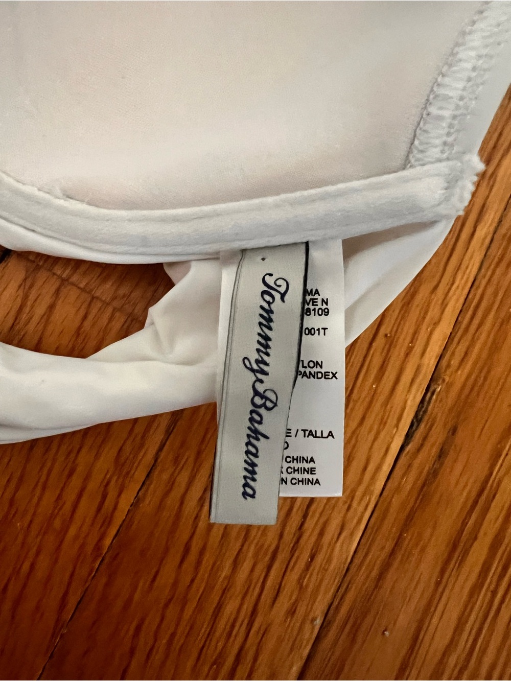 Tommy Bahama White Halter Swim Top - 34D - Picture 3 of 4